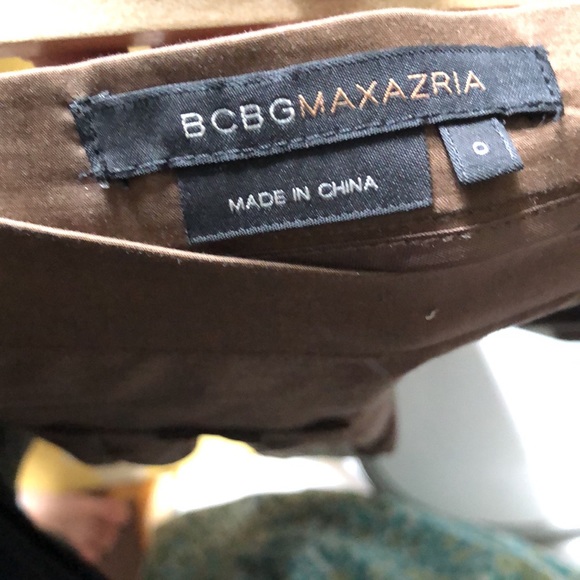 Bcbgmaxazria brown skirt with white flowers size 0 - Picture 4 of 4